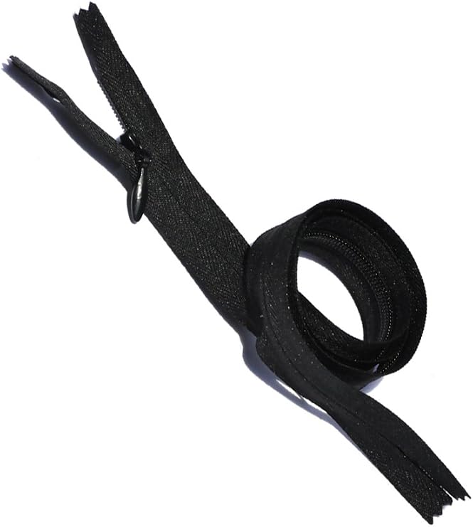 YKK 21.5" Unique Invisible Zipper YKK Conceal Invisible Black (5 Zippers/Pack)