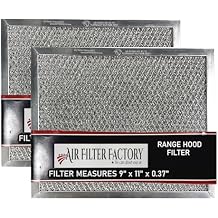Air Filter Factory 9 x 11 x 0.37 Range Hood Aluminum Mesh Grease Vent Stove Filter 2-Pack