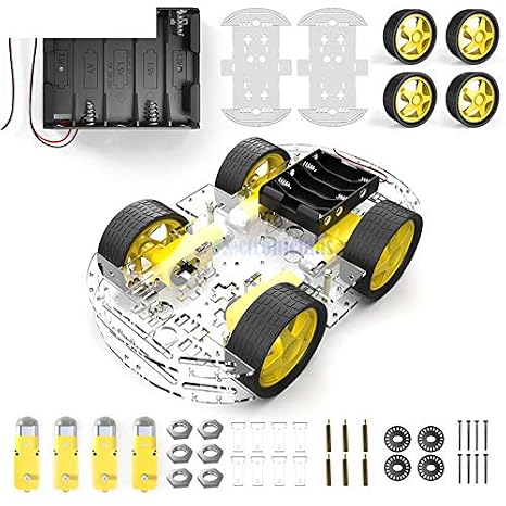 4WD Smart Robot Car Chassis Kits for arduino with Speed Encoder New