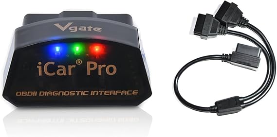 Vgate iCar Pro Bluetooth 3.0(ONLY Android) OBD2 Car Code Reader &16 Pin OBD2 Splitter 12 inches