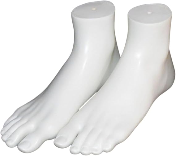 (White) Mannequin Foot Sock Display ,Foot Sock Sox Display Mold Short Stocking Ankle Shoes Display Stand,Female Foot Mannequins,1 Pair