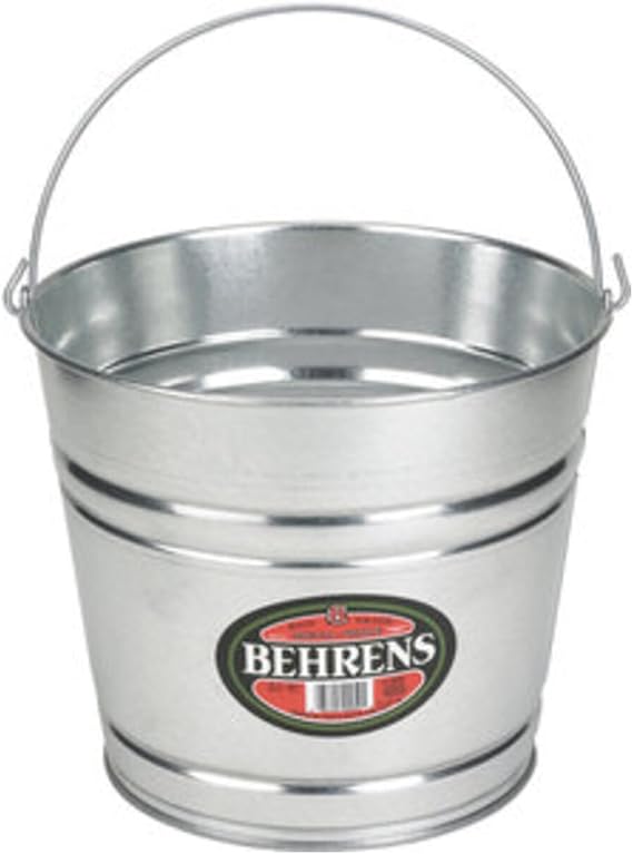 Behrens High Grade Steel 1212GS 12 Qt Silver Galvanized Steel Pail