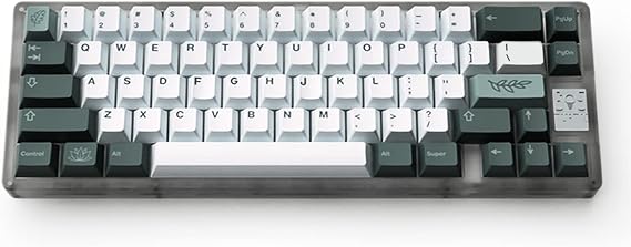 133 Keys Dye Sub PBT Keycaps Cherry Profile Green Botanical Keycaps Set Fit for 60% 65% 75% 95% Mechanical Keyboard Cherry Mx Switches