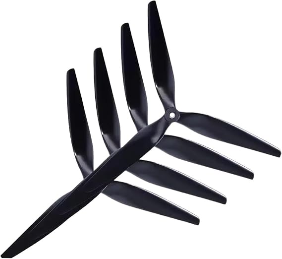 YILIANDE for HQProp for HQ Macroquad Prop 10X5X3 9X5X3 1050/9050 10inch 9 inch 3 Blades Black Carbon Reinforced Nylon Propeller for RC for FPV Drones(4PCS10x5.5x3)