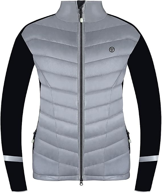 Proviz REFLECT360 Classic Platinum Women's Hi Viz Reflective E-Bike Cycling Jacket Hi Visibility, Grey, US 4 | cycling-jackets