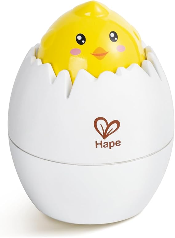 Hape Roll 'n Hatch - Magical Egg-to-Chick Wobbler Toddler Toy | Sensory & Fine Motor Skill Development for Babies 6-24 Months | Object Permanence & Visual Tracking Educational Toy