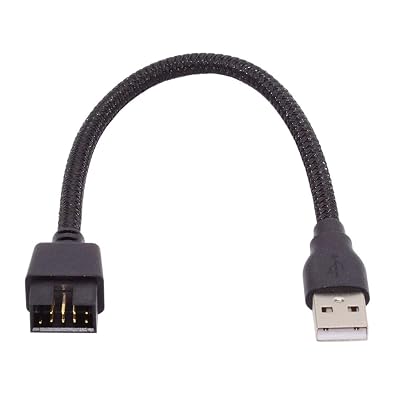 chenyang Motherboard 910Pin Male to USB 2.0 Male External Extension Nylon Braided Cable 20cm