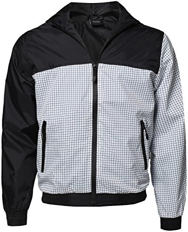 Youstar Mens Lightweight Hooded Waterproof Outdoor Windbreaker Jacket