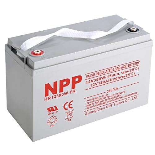 NPP HR12390W 12V 120Ah Rechargeable AGM Battery - 2340W 390WattsCell High Rate Sealed Lead Acid Batteries Backup Replacement for Off Grid UPS, Telecom, Solar Power, RV, Marine, Boat, Golf Cart