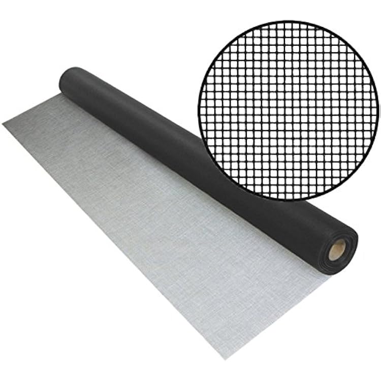 Phifer UltraVue2 High-Visibility Screen Mesh Roll for Window, Porch, Patio Door 60 in x 25 ft - Nearly Invisible Window Screen Replacement - Patio Screen Mesh Porch Screening Rolls, Black