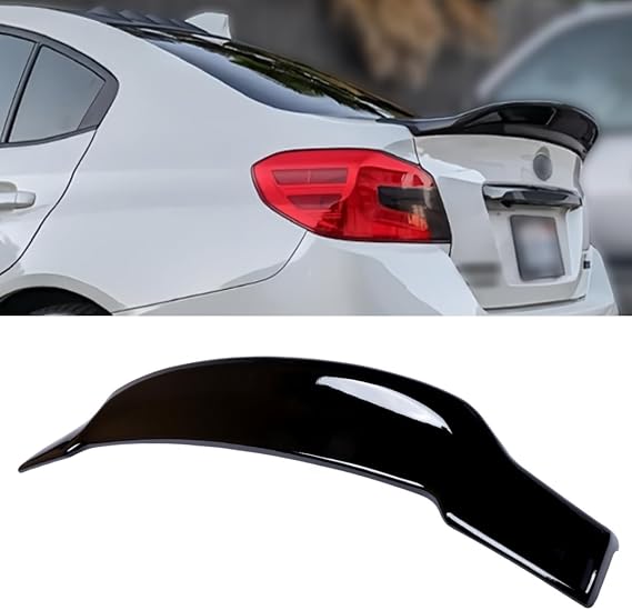 Rear Trunk Spoiler Compatible with 2015-2021 Subaru WRX/WRX STI, R Style Duckbill Fits for 15-21 4 Door Sedan, High Kick Wing Lip (Glossy Black)
