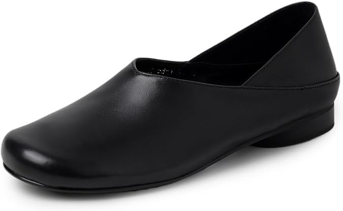 Women's Genuine Leather Wide Toe Glove Shoes Loafers, Mules, 2-Way, Minimalist Design, Comfortable Flat Shoes