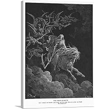 ARTCANVAS Death On The Pale Horse Canvas Art Print Stretched Framed Painting Picture Poster Giclee Wall Decor by Gustave Dore - 12" x 8" (0.75" Deep)