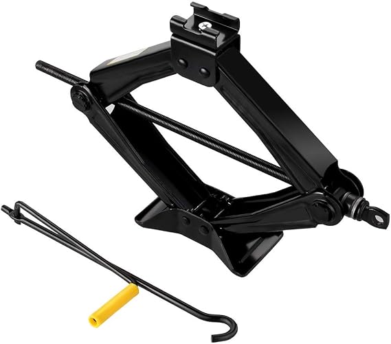 Anbull 3 Ton Black Steel Car Scissor Jack, Car Jack with Hand Crank Portable for Sedan and Coupe