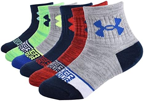 Under Armour Boys Multi Pack Printed Quarter Sock