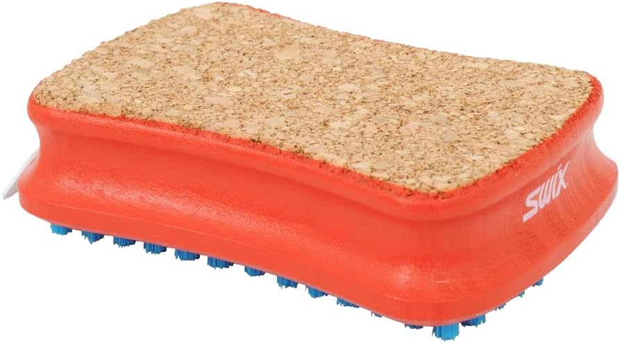 Swix T196D CombiCork and Nylon Rectangular Brush, Red T01