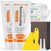 MAPVOLUT Drywall Repair Kit, 2 Pack Wall Mending Agent with 2 Scraper, Proective Gloves, Quick and Easy Solution to Fill The Holes and Crack for Home Wall, Plaster Wall Dent Repair