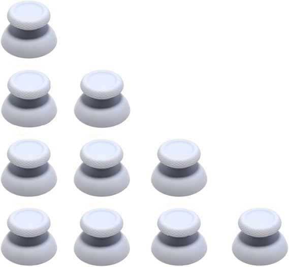 Compatible For Sony PlayStation 5 PS5 DualSense Controller, 10PCS Replacement Thumbstick Joystick Caps 3D Analog Stick Covers Gaming Accessories(White 10pcs)