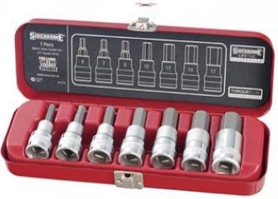 Sidchrome SCMT14274 1/2 Drive Inhex Metric Socket 7 Piece Set