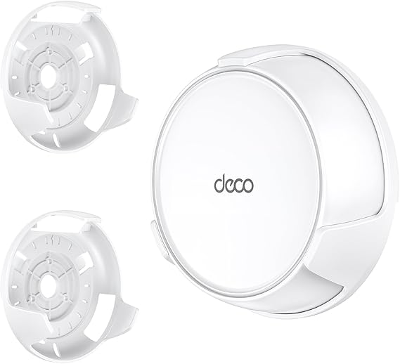SURVADV Wall Mount Holder for TP-Link Deco BE23 BE25 WiFi 7 Router 2-Pack | Fits Deco BE3600 BE5000 Wi-Fi 7 Mesh System, Space-saving Bracket with Hidden Cable Management, Secure Design for Home Office