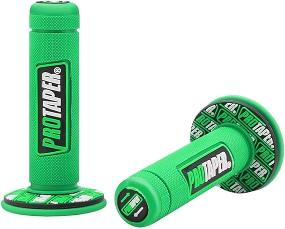 7/8" Motorcross Handle Grips Dirt Bike 22mm 24mm Truster Grips Motorcycle Ergonomic Bar End Non Slip Grip Gel Gep Scooter Cruiser Racing Mountain (Green, Pro Taper)