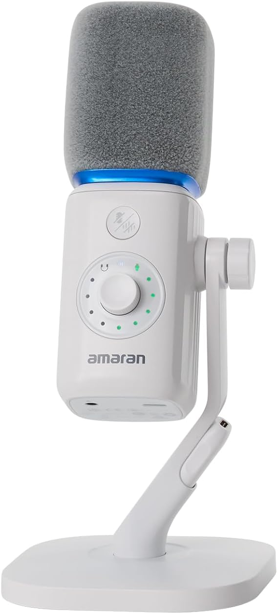 Amaran Mic Wireless USB-C Desktop Microphone AI Noise Reduction - White