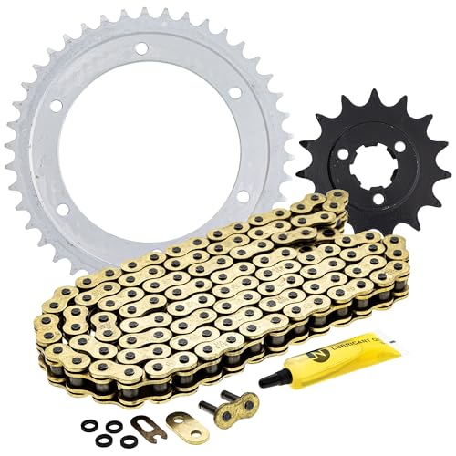 NICHE Drive Sprocket Chain Combo for Suzuki DR650SE Front 15 Rear 42 Tooth 525VM-X X-Ring 110 Links