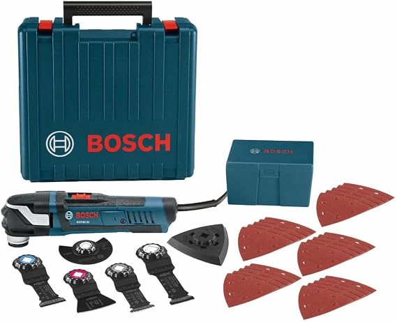 BOSCH Power Tools Oscillating Saw - GOP40-30C â€“ StarlockPlus 4.0 Amp Oscillating MultiTool Kit Oscillating Tool Kit Has No-touch Blade-Change System, 32 Accessories and Case