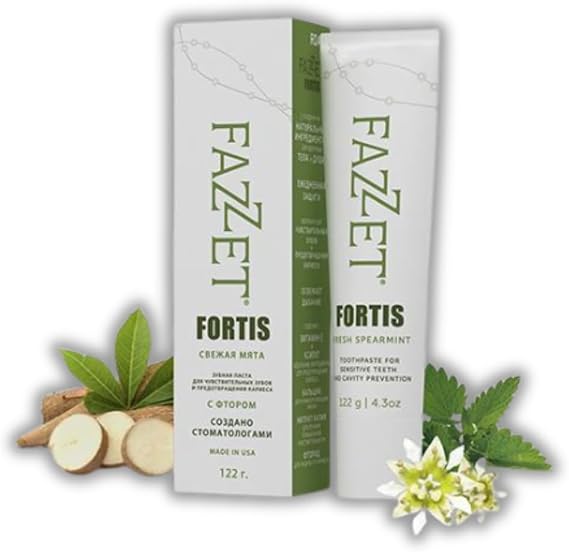 4.3oz Fortis Toothpaste for Sensitive Teeth - Anti-Cavity and Anti-Hypersensitivity Toothpaste for Daily Protection - Fresh Spearmint Flavor