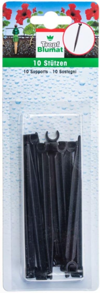 Blumat Drip Irrigation Parts - Tropf Support Stakes for Supply Tube and Drippers - Secure and Prevent Clogging in Your Drip Irrigation System - 10 Pack