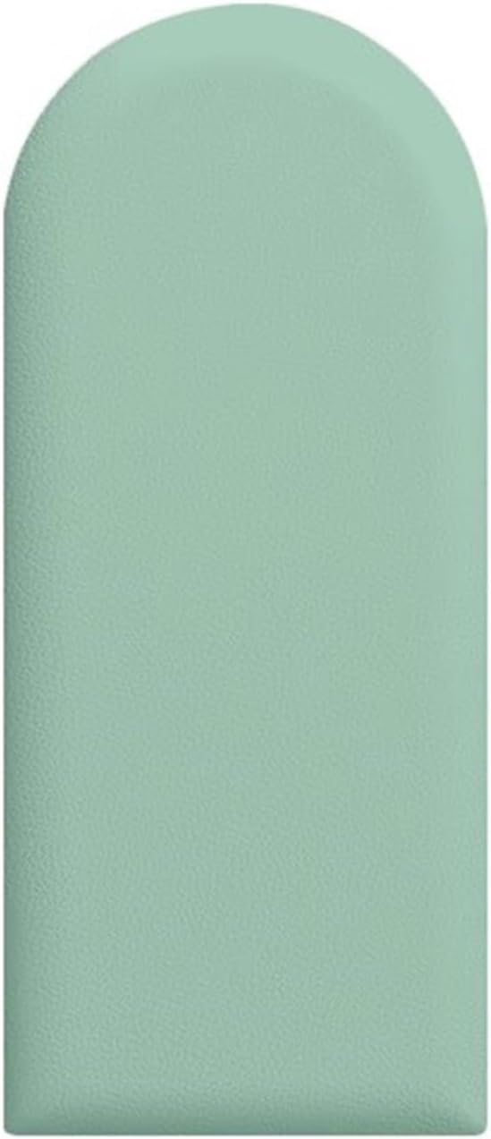 XPLKQXE Upholstered Soft Wall Cushion Wall Panels, 3D Home Ant-i Collision Protection Headboard, Peel and Stick Decorative Wall Stickers Playroom Sofa Backgrounds(Green,20x80cm)