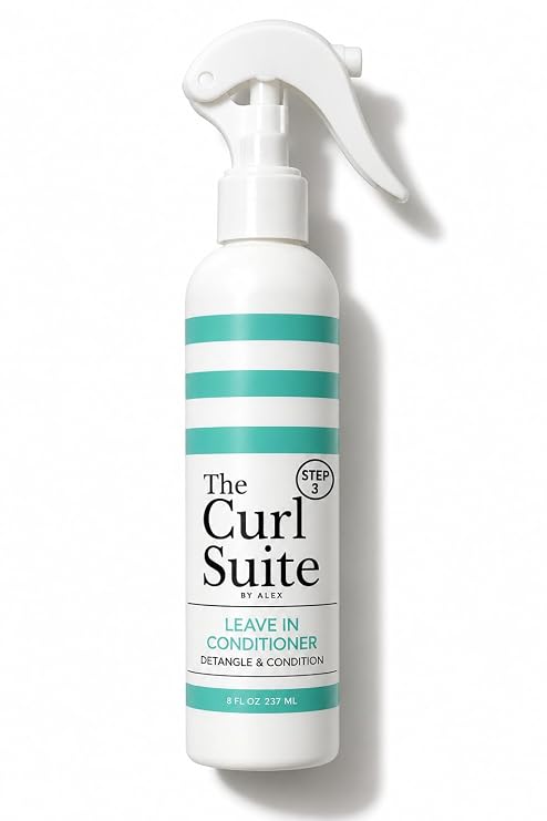 The Curl Suite Leave-In Conditioner for Curly Haired Women & Men - Hydrating Conditioner Spray to Protect & Style Curls - Leave-In Conditioner for Dry Damaged Hair - 8 Oz.