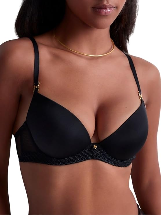 Sheer Emotion Black Padded Bra