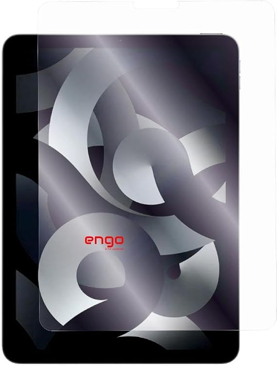 Engo Apple iPad Air 5. Nesil 10.9 İnç İle Uyumlu Mat Ekran Koruyucu 9H Temperli Kırılmaz Esnek Nano Cam, Parmak İzi Bırakmayan Yansıma Ve Parlama Önleyici Koruma