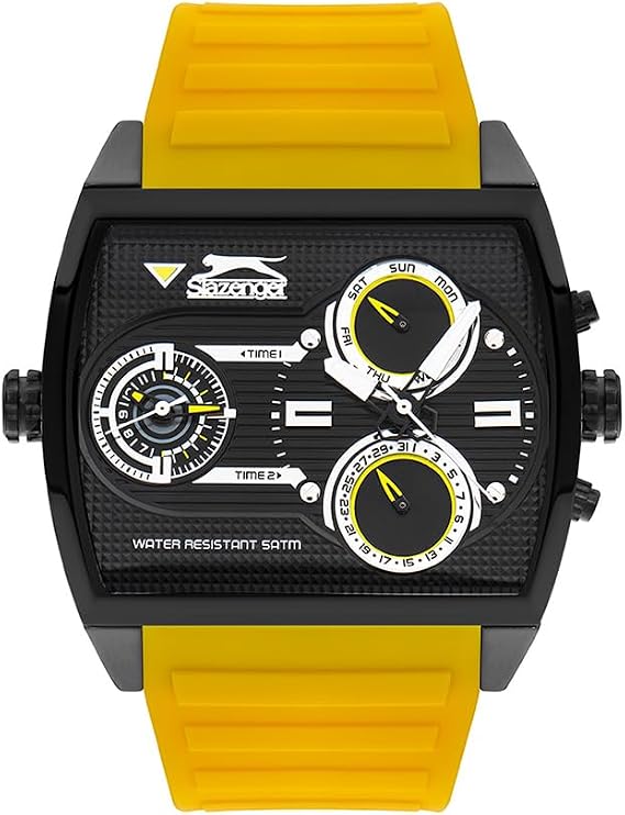 Slazenger, Supermetal Case, Silicone Lanyard, Multifunction, Quartz, Men's Wristwatch Sl.09.2208.2