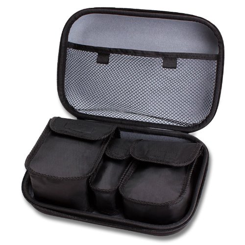 USA Gear Hair Dryer Case - Blow Dryer Hard Case Compatible with Dyson Supersonic Hair Dryer - Customizable Storage Pockets, Water Resistant Exterior, and Scratch Resistant Interior Lining Black