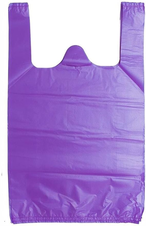 Purple Plastic T-shirt Shopping Bags Combo Pack 200 Bags
