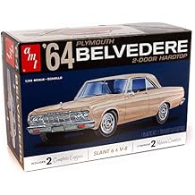 AMT - 1964 Plymouth Belvedere (w/Straight 6 Engine) 2T, 1:25 (AMT1188M), White