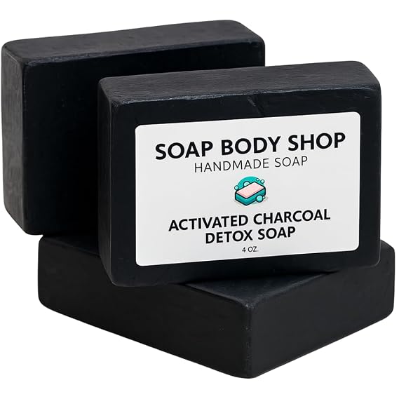 Charcoal Underarm Soap 3-Pack, 4 oz Bars Activated Charcoal & Goats Milk Deep Clean for Odor, Acne, Armpits, Back & Face Tea Tree, Lemon, ACV, Turmeric Handmade & Natural