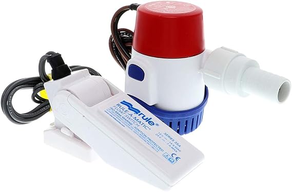 Rule Industries 24DA-35A 360 Bilge Pump with Switch, Black