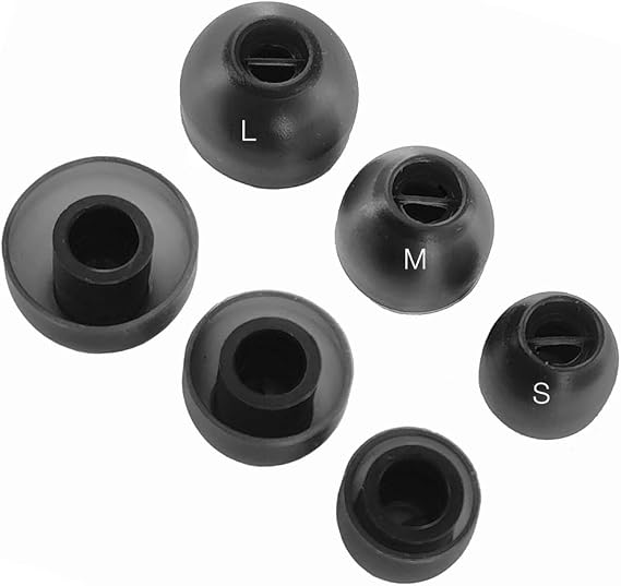 Replacement Silicone Eartips for Technics Earbuds,3 Pairs,Black | TENNMAK Silicone Eartips Compatible with Technics EAH-AZ40 / AZ40M2 / AZ60 / AZ60M2 / AZ80 / AZ100 Earbuds
