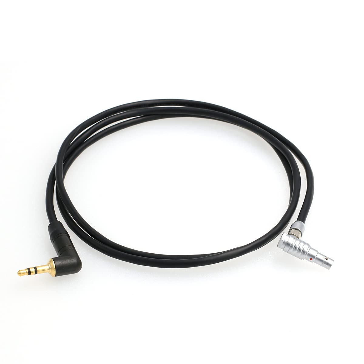 DRRI Right Angle 5 Pin Male 00B to 3.5mm TRS Jack ARRI Mini Audio Cable 1M