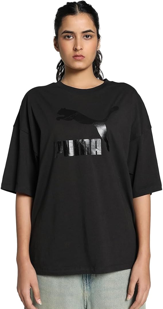 PUMA CLASSICS Oversized Logo Tee Polo T-Shirt Women