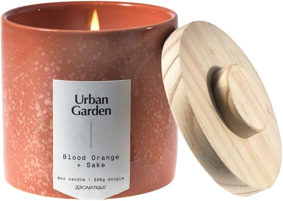 Aromatique Urban Garden Speckled Ceramic Scented Candle (Blood Orange and Sake)