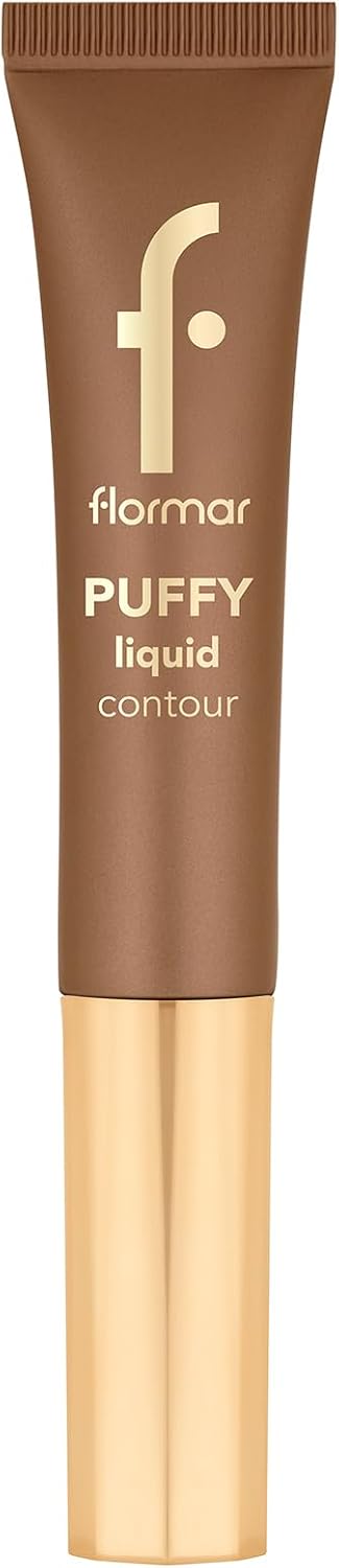 Flormar Puffy Liquid Lightweight & Density Adjustable Liquid Contour 003 DEEP with Sponge Applicator