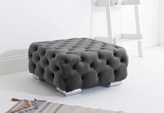 Sofahub Milano 2-seater Fullback + Extra Cushions Transform Your Living Room with Stylish Sofas & Couches (Grey, Foot Stool)