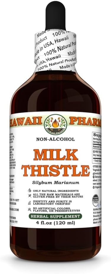 Hawaii Pharm Milk Thistle Seed Alcohol-Free Extract, 4 fl oz