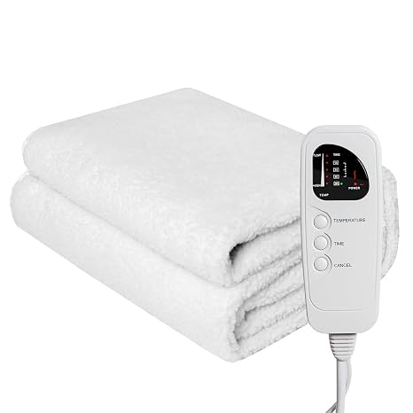 Massage Table Warmer Heating Pad, 71 X 31 Deluxe Fleece Spa Massage Bed Warmer with 5 Heating Levels & 8H Timer, 12 Ft Cord Electric Heated Blanket, Overheat Protection, Machine Washable
