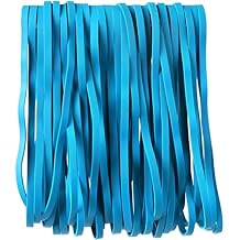 AMUU Rubber Bands 8inch 50 Pack Big Large Rubber Band for Trash Cans Elastic Rubber Bands for Office Supplies File Folders Box Books gifts Notebook Blue