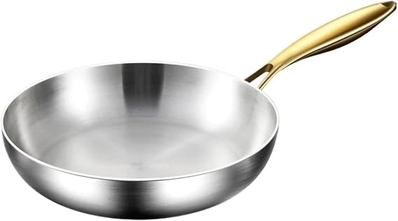 316 Stainless Steel Frying Pan Wok Pan Nonstick Cooking Fried Steak Stove Pot Induction General Saucepan Kitchen Cookware(28cm)